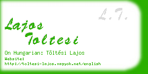lajos toltesi business card
